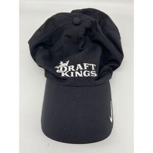 Nike Golf Cap Sz M/L Draft Kings Dri-Fit  Dri‎ Fit Black Adjustable Club Cap